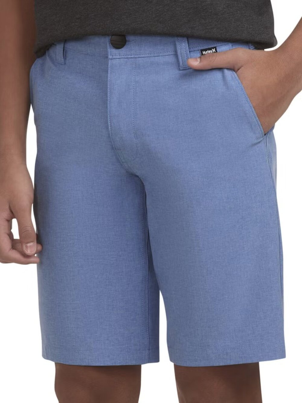 Hurley Boys L (14/16) Blue Hybrid Short Adj Waistband, Stretch Mesh Pockets NWT